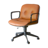 Chair of Ico Parisi for MIM leather cognac and rosewood