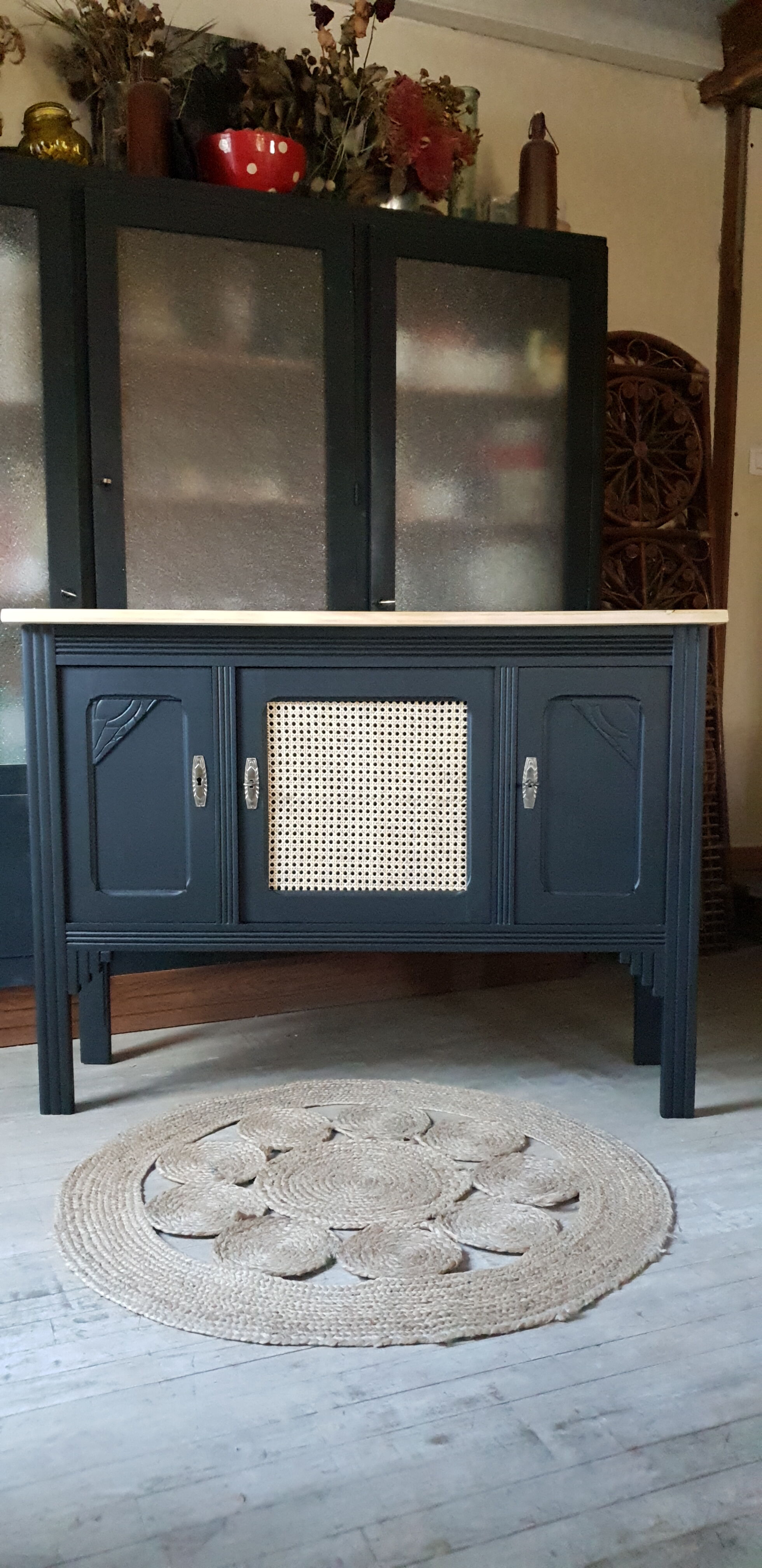 Black sideboard and canning