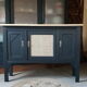 Buffet noir et cannage