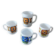 Set de 3 tasses et une verseuse Mobil vintage