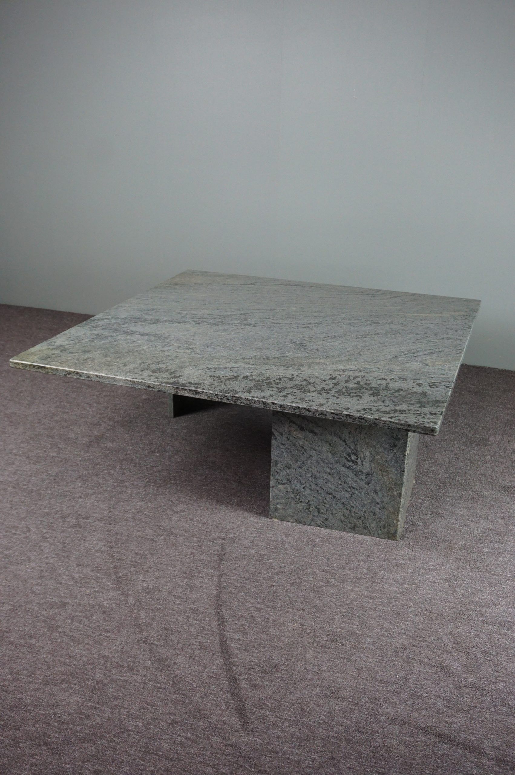 Modern mid-century granite coffee table