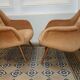 Pair of chairs sculptural vintage restored 60 years