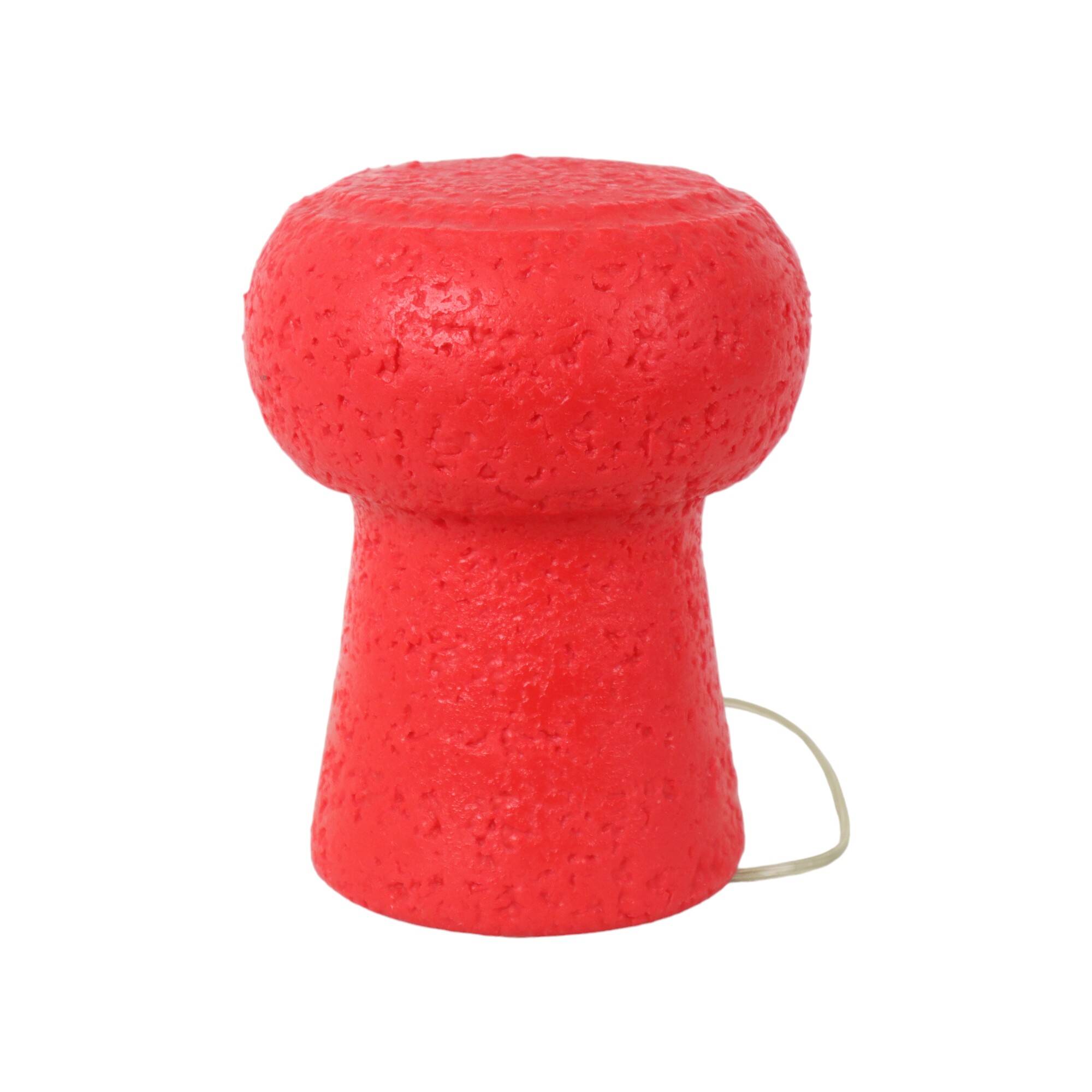 Italian Red Pop Art Design Table Lamp Petit Bouchon Pierfrancesco Arnone