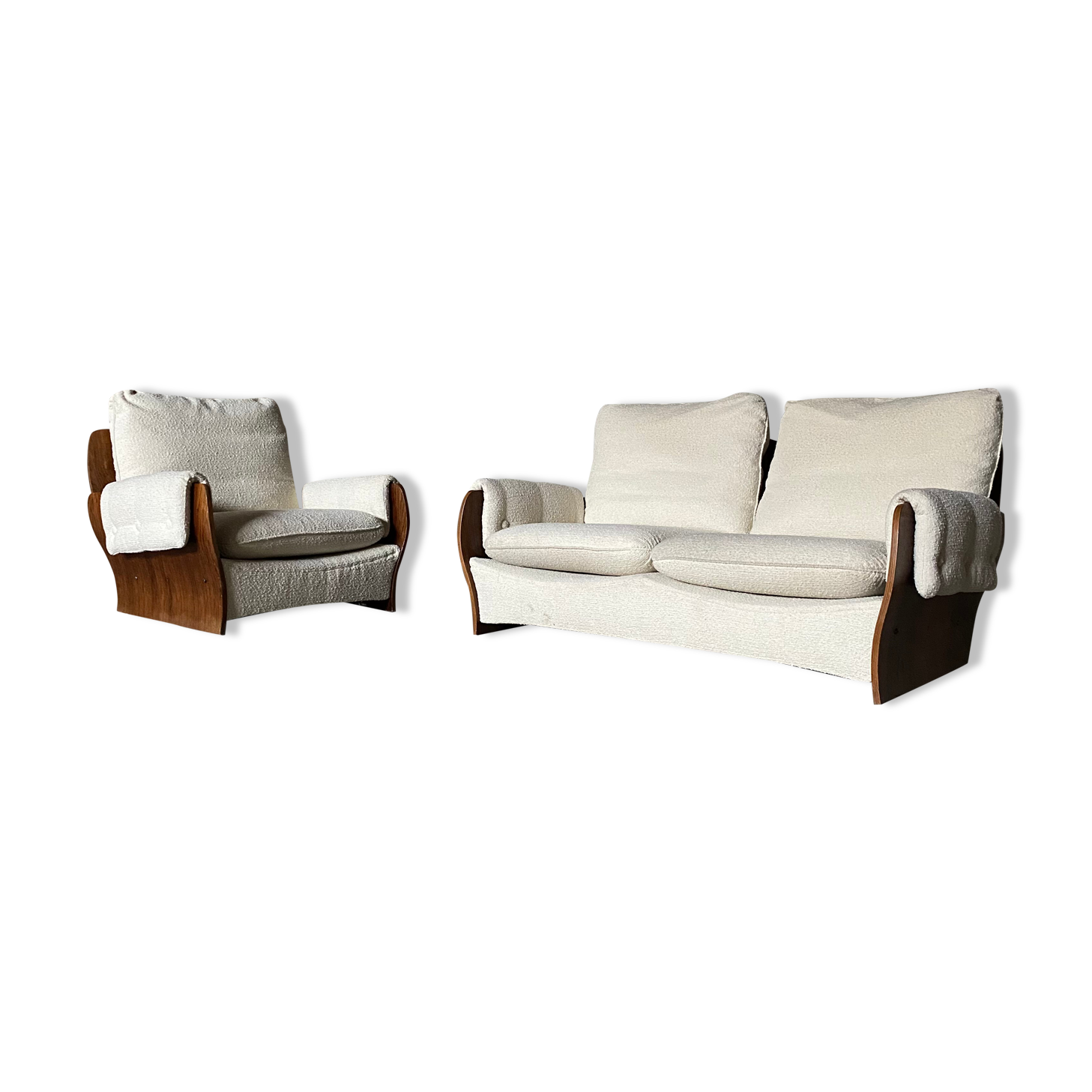 Ensemble canapé, fauteuil vintage 1970