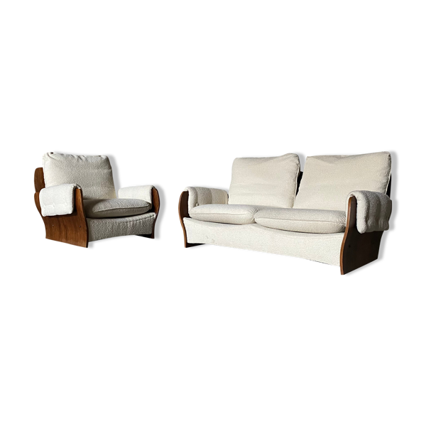 Ensemble canapé, fauteuil vintage 1970 — Beyit
