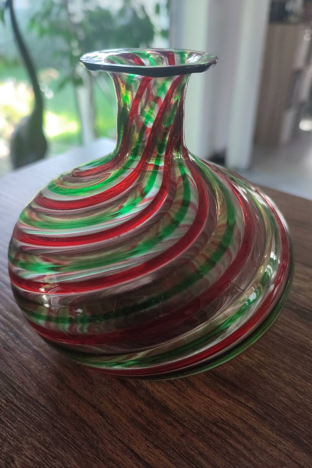 Vintage Murano-inspired blown glass vase