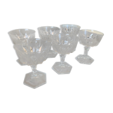 Série de 6 verres à porto en cristal