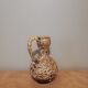 Honey colored Fat Lava ceramic pitcher vase