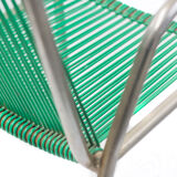 Set of 2 kids chair with scoubidou grid France 60s