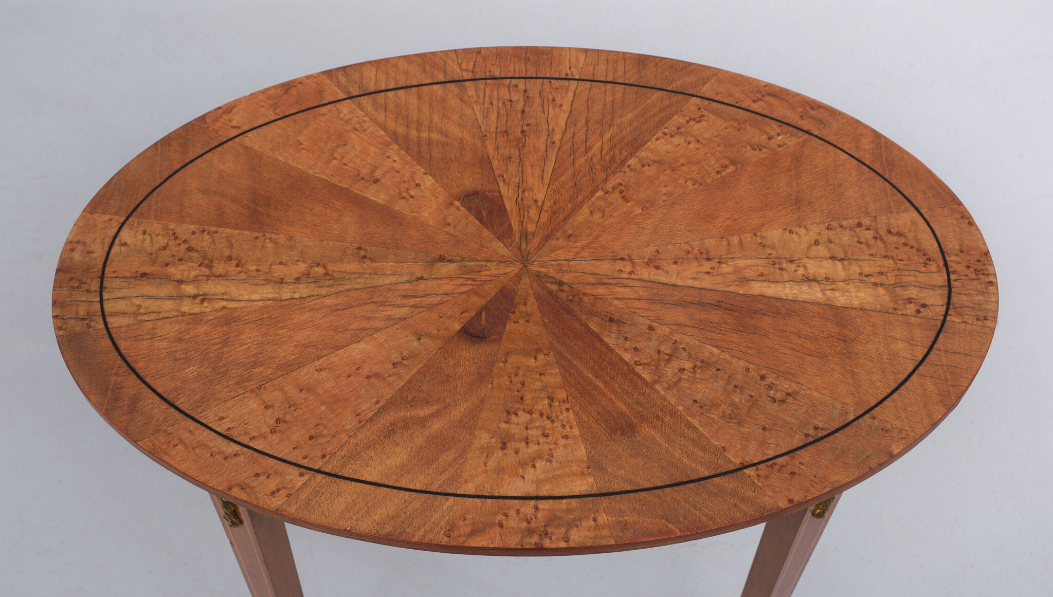 Antique oval france center table, 1870