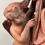 The sculpture, original terracotta signed and dedicated, Charles Van Oemberg.