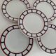 5 HBCM, Montereau, Badonviller, Béarn opaque porcelain dessert plates
