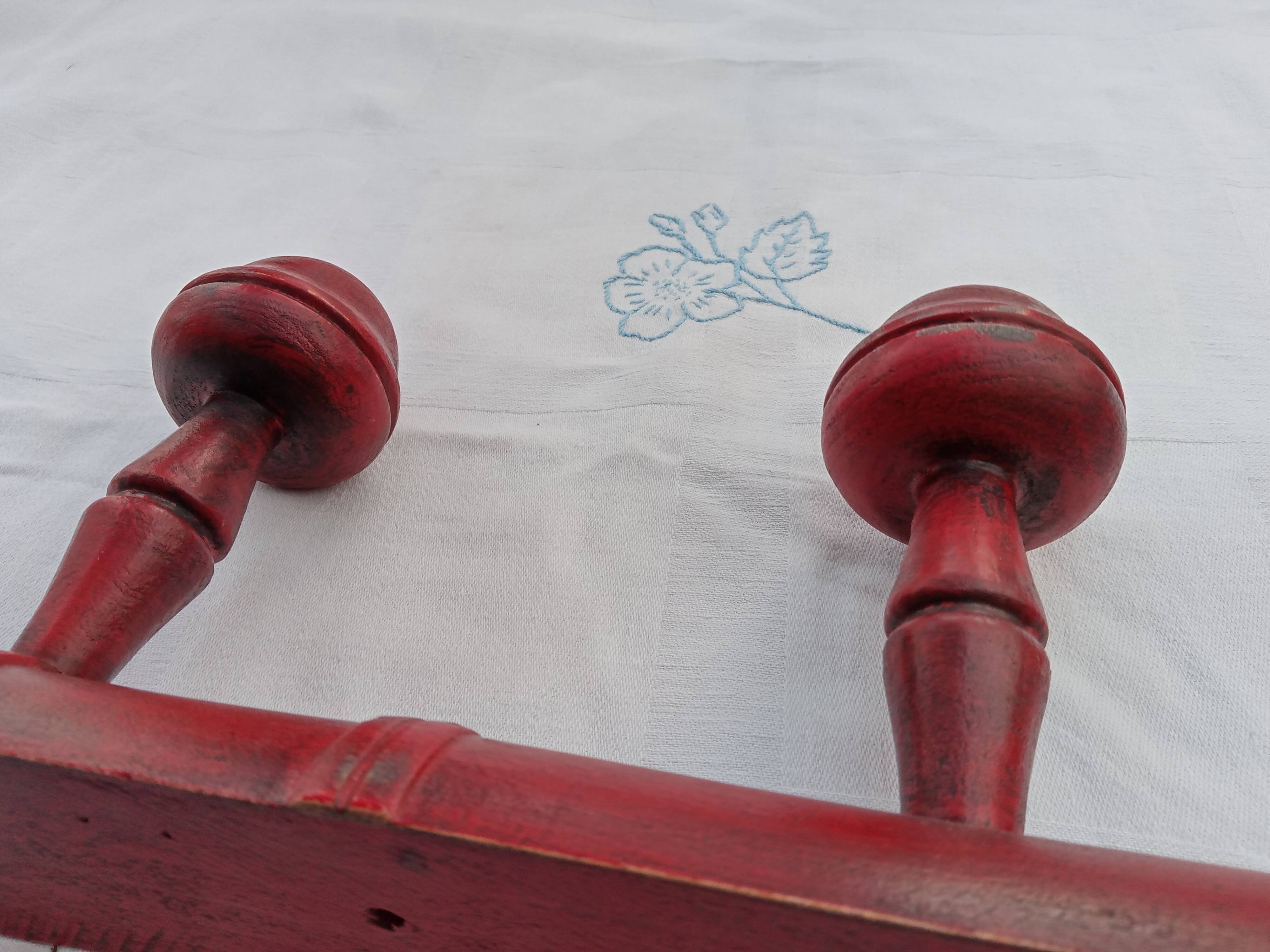 Weathered wood coat rack