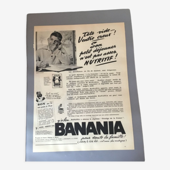 Vintage advertising to frame banania