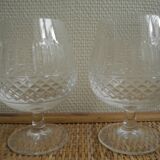 3 verres à cognac en cristal de Lorraine