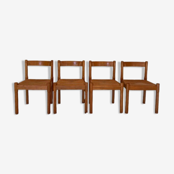 4 Carimate chairs by Vico Magistretti for Cassina