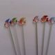 fish shaped glass cocktail stirrers