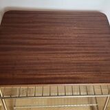 Rolling vinyl storage trolley