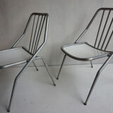 Italian Aluminum Garden Chairs from Industrie Conti Cornuda, 1940s, Set of 2