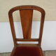 Chaise art-déco,velours rouge