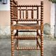 Antique Bobbin armchair with straw seat