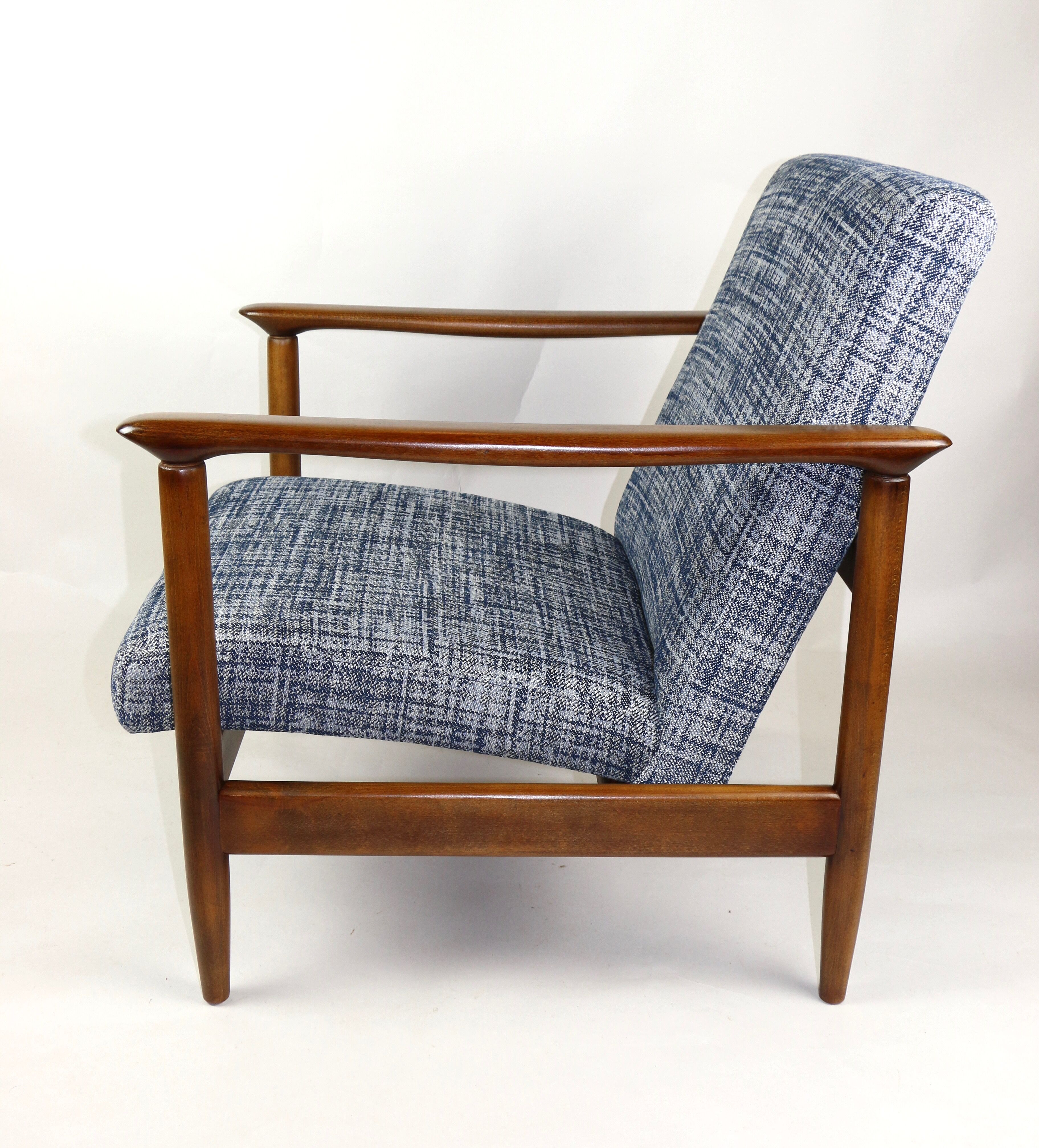 Fauteuil bleu par Edmund Homa, années 1970