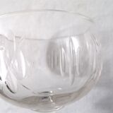 Set of 4 wine glasses tasting glasses in cut blown glass NINETEENTH CENTURY
