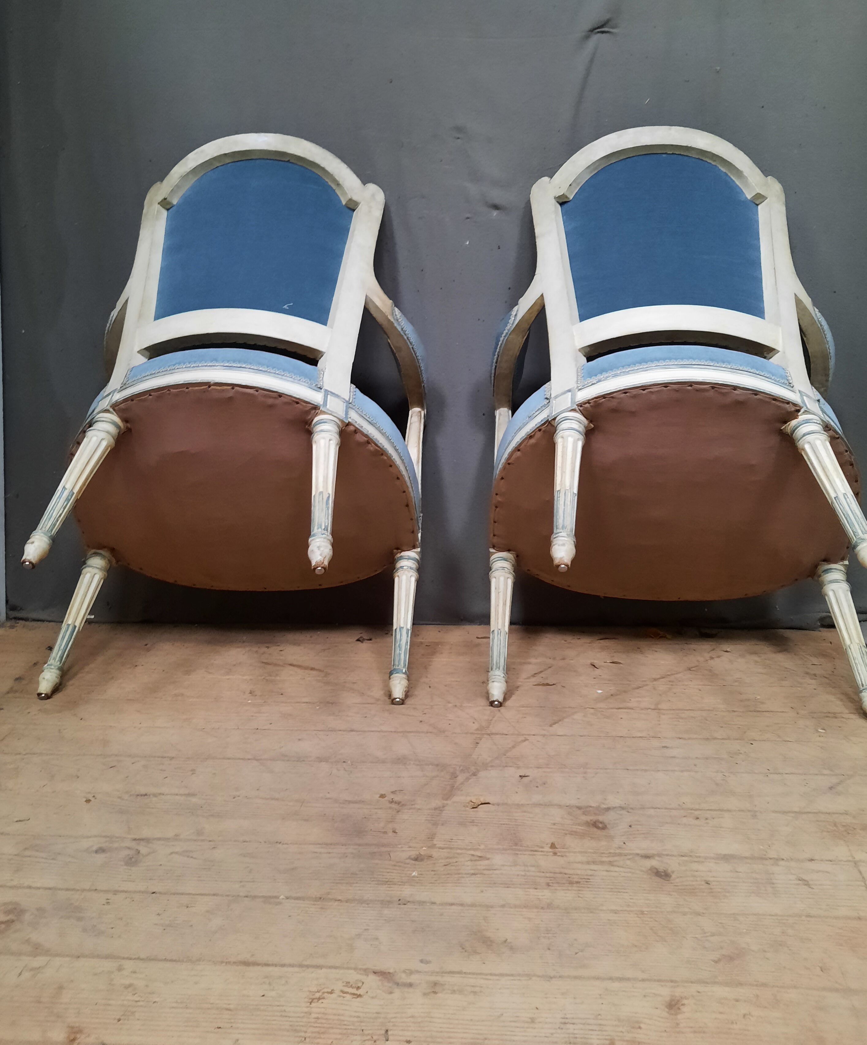 Pair of armchairs Louis XVI