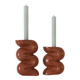 Duo of candle holders - TERRACOTTA