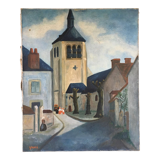 Painting village and procession