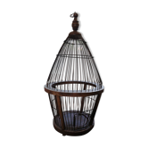 Cage à oiseaux en noyer