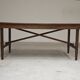 Vintage workshop folding table in oak with a hand-patinated black top.