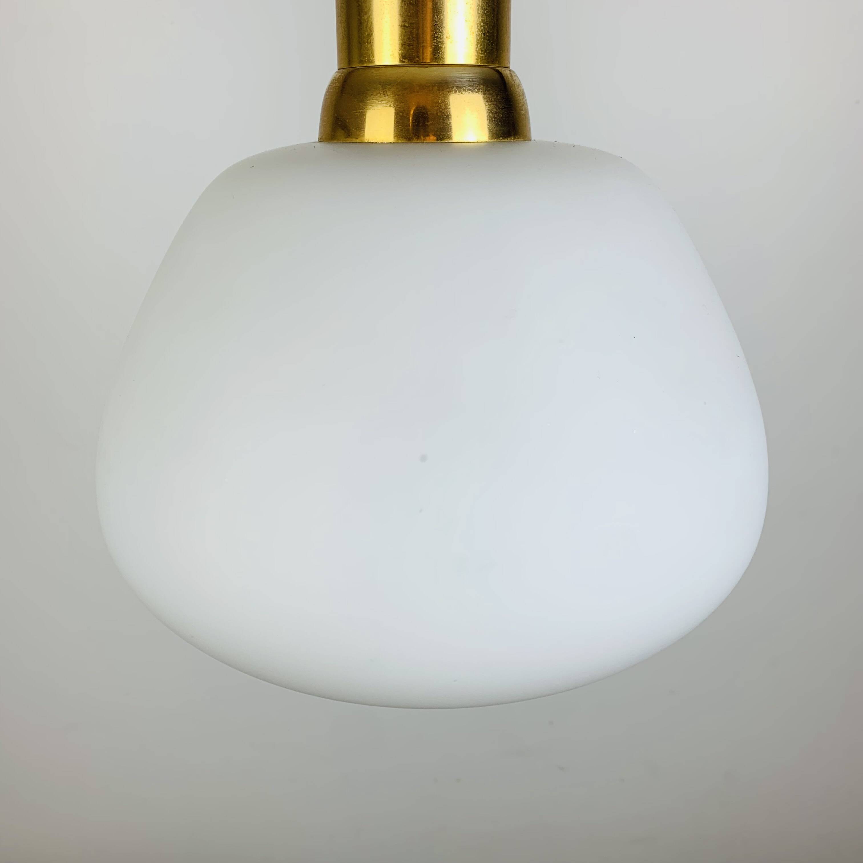 Scandinavian opaline brass suspension from the 1960s.