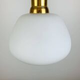 Scandinavian suspension lamp opaline brass 60s