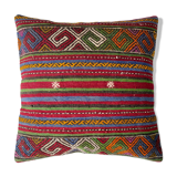 Vintage turkish kilim cushion cover , 60 x 60 cm