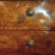 Louis XV style bedside table with varnished marquetry.