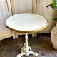 Cast iron and beige melamine bistro table ⌀ 60 cm