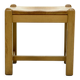 Solid Blonde Oak Cubic Stool with Carved Seat, 1970s