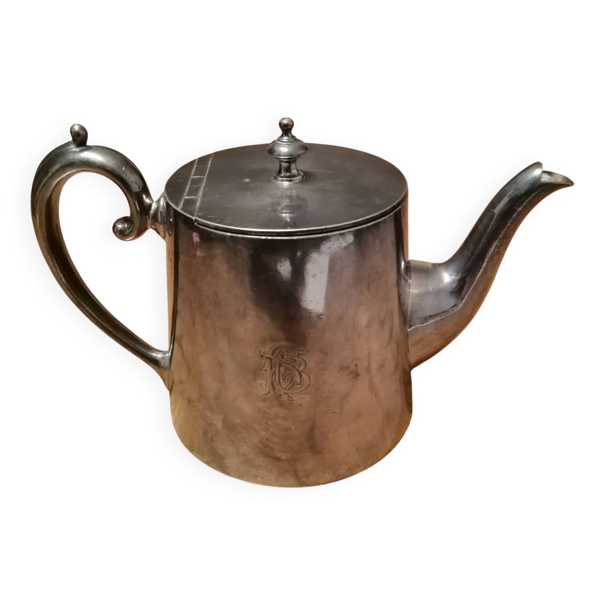 silver-plated teapot