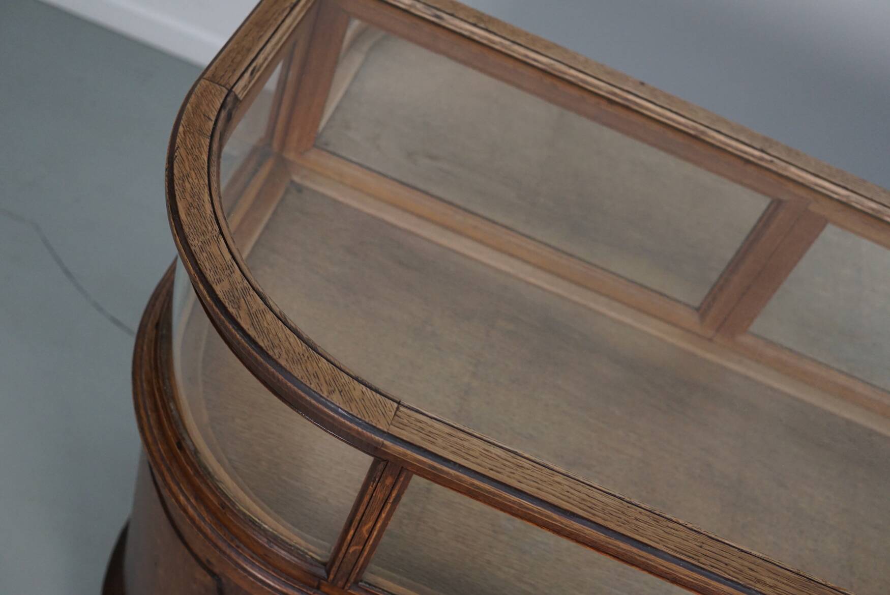 Antique Oak Jewellery Cabinet or Shop Counter, Early 20th Century