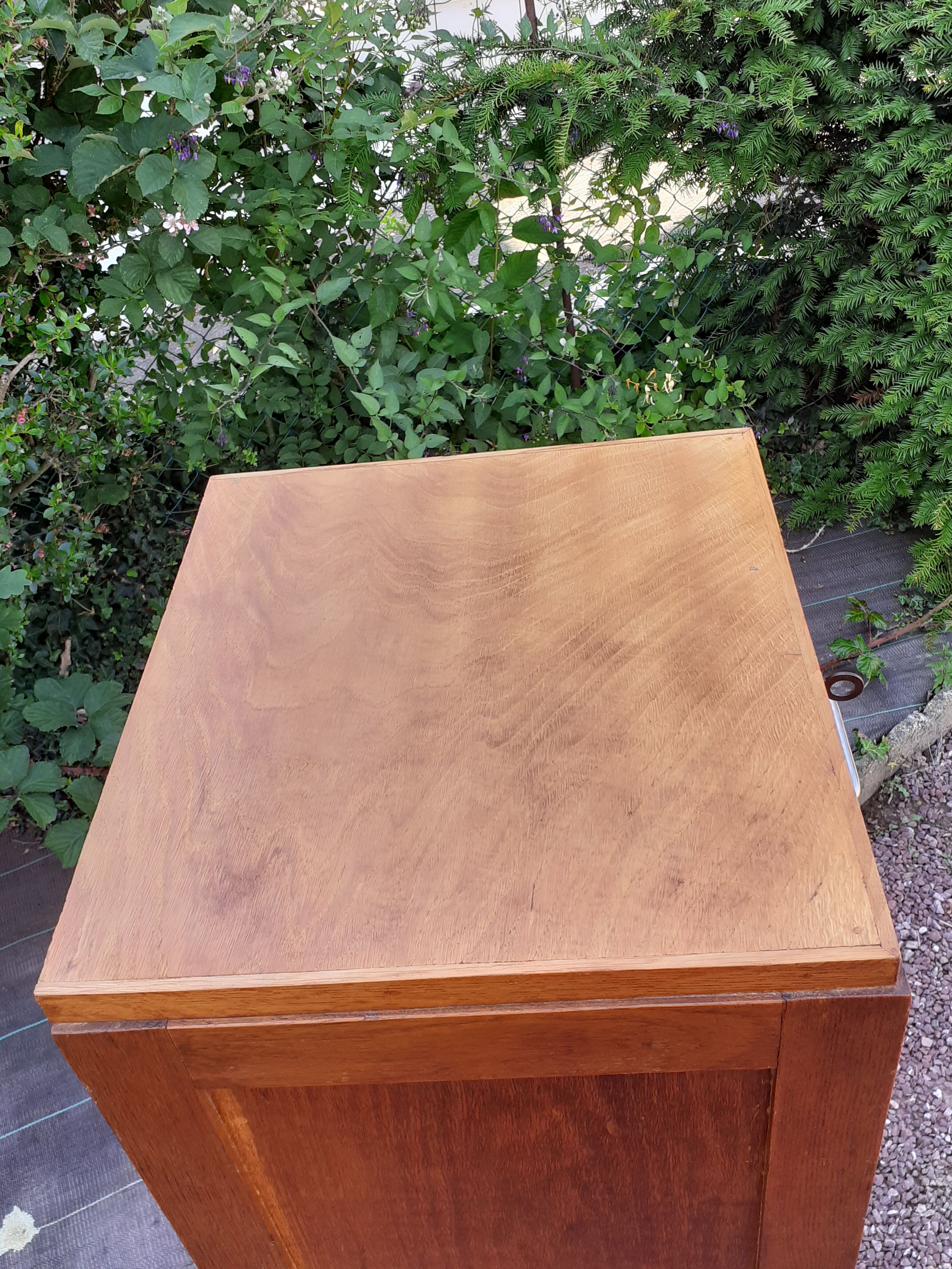 Storage cabinet locker with old wooden curtain