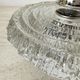 Thick Structured Ice Glass Wall Light Flush Mount by Peill & Putzler , 1970