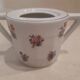 Large milk jug and sugar bowl from the 1930s, decorated with a bouquet of flowers. Silver thread.