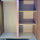 Vintage children's wardrobe wood and wicker