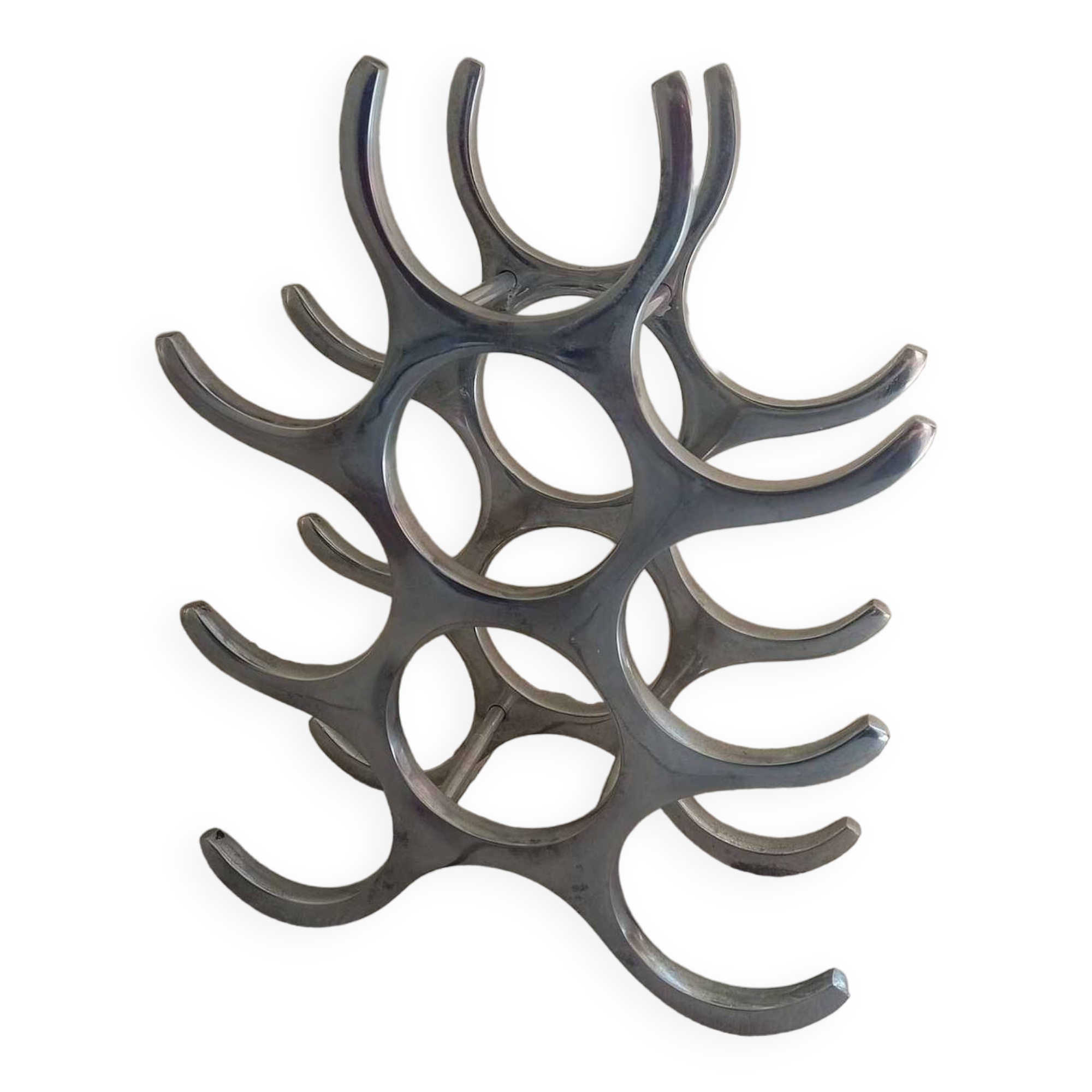 Cast aluminum bottle holder, Mickael NOLL