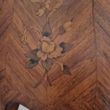 Chest of drawers marquetry Louis XVI style signed Marquant