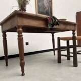 Old walnut bistro table