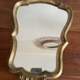 Golden wood mirror