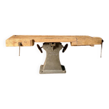 Industrial workbench with cast iron base