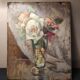 Painting bouquet of flowers years 30 40 signed Pierre Roig oil